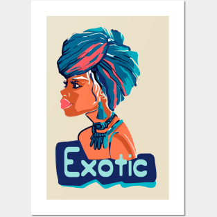 African girl exotic Posters and Art